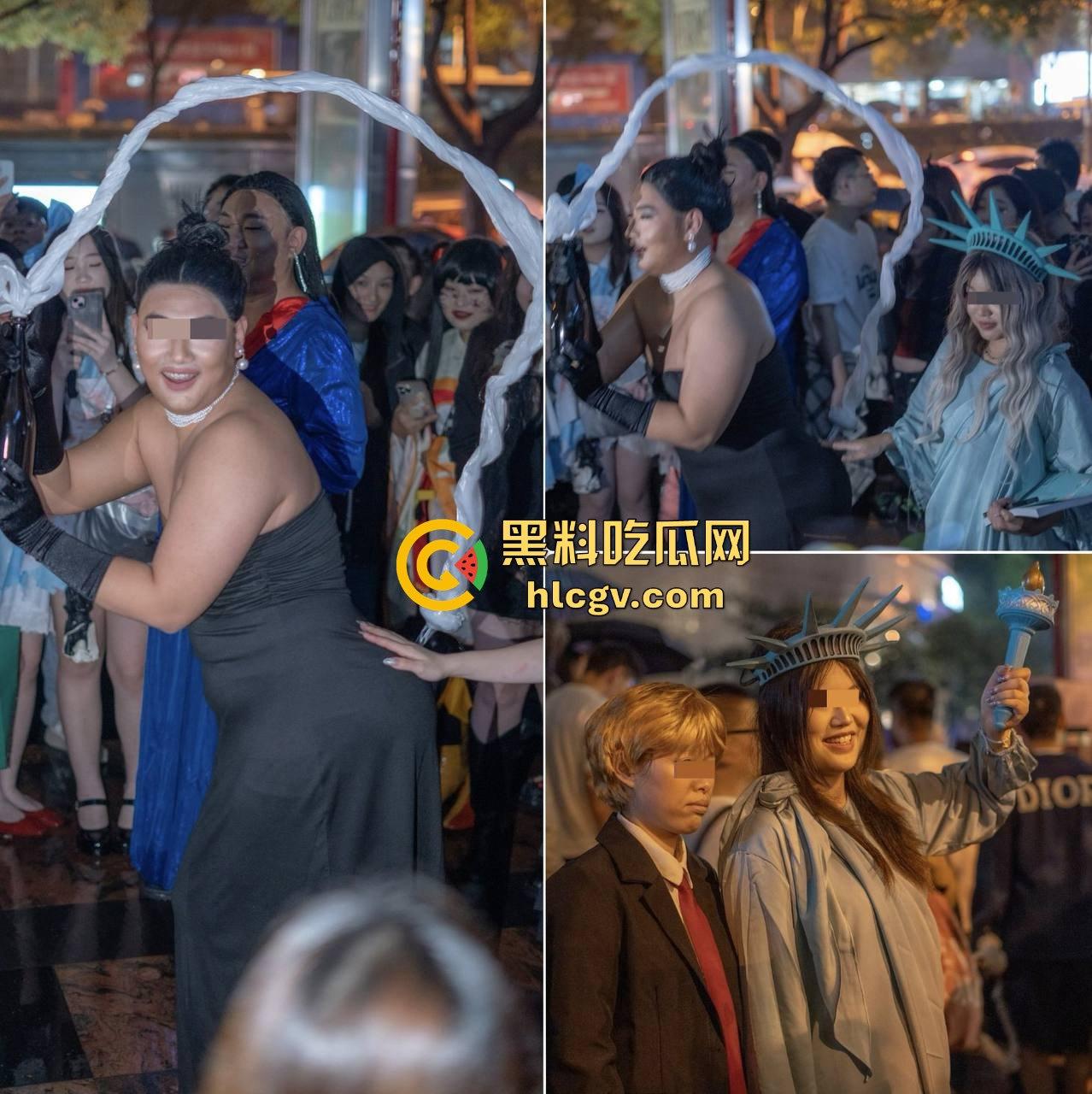 上海中山公园coser夜晚集体发疯，唱歌玩得嗨被带走！场面混乱如甄嬛传翻拍！-7